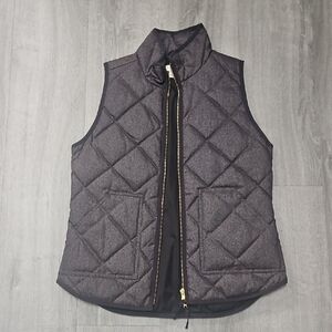 J. Crew Women's Charcoal Quilted Vest